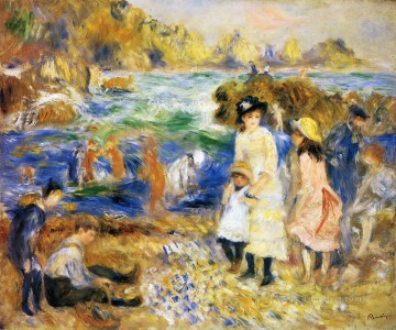 ビーチの風景 ガーンジー島 ピエール・オーギュスト・ルノワール Oil Paintings